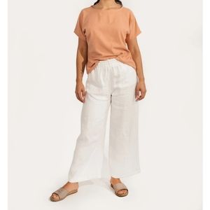 Two fold raw silk krissy t shirt in dusty rose